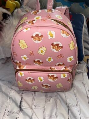 Danielle Nicole Disney Backpack Breakfast Mickey Waffles Bacon